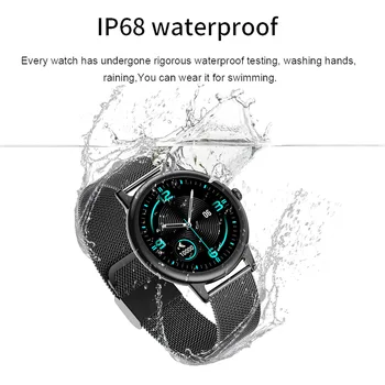 Smart Hodinky Ženy E1-0 IP68 Nepremokavé Plný Dotykový Displej Bluetooth Multi-Mode Športové Smartwatch Sledovanie Vhodnosti Pre Android IOS