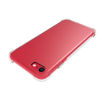 100KS/VEĽA,Crystal Clear Shockproof Odolné transparentné TPU puzdro pre iPhone SE 2020 7 8 plus 6S 6S XS MAX XR 11 PRO MAX