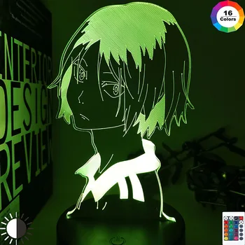 Haikyu!! 3D Led Nočné Svetlo Anime Kozume Kenma Lampy, Spálňa Decor Nočného Deti Deťom Darček k Narodeninám Haikyuu Kenma Svetlo