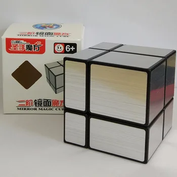 Shengshou 2x2x2 Zrkadlo Magic Cube Bloky 5.7 cm Rýchlosť Magic Puzzle Kocky 2x2 Cubo Magico s Zrkadla Nálepky Vzdelávania Hračky