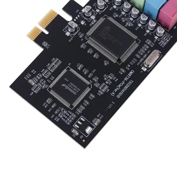 PCI-E Zvuková Karta 5.1 Kanálov CMI8738 Chipset Audio Digitálny Ploche PCI Express LX9B