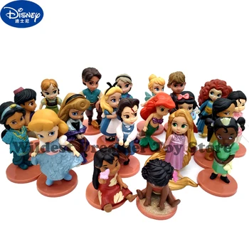 11pcs/set Disney Princezná Akčné Figúrky, Hračky Rapunzel Snehu Popoluška Biely Sneh Víla Rapunzel Bábika Dekorácie Deti Darček