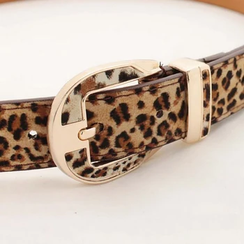 Leopard Pásy pre Ženy Tlač Pin Pracky Bravčovej Žena Pútko Cinto Feminino Couro 105 cm