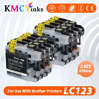 KMCYinks Kompatibilné Atramentové kazety pre Brother LC 123 MFC J4410DW J4510DW J870DW DCP J4110DW J132W J152W J552DW tlačiareň LC123 XL