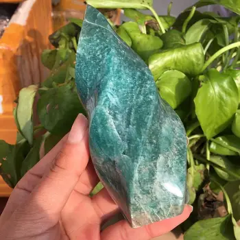 Prírodné quartz amazónie crystal plameň liečenia vzácny klenot domáce dekorácie darček prírodný krištáľ reiki liečenie