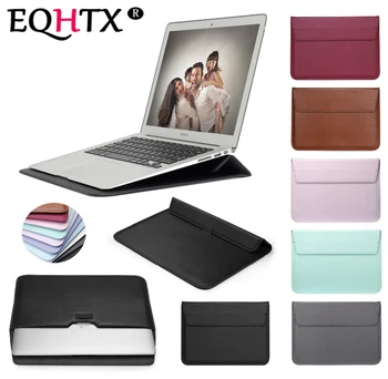 EQHTX-Kožené Obálky Rukáv Taška Prípade Pre Macbook Air 13 Pro Retina 11 12 13 15-Notebook Prenosný obal Pre Macbook 13.3 palce