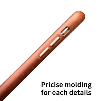 QIALINO pravej Kože Telefón Puzdro puzdro pre iPhone Xs Max Luxusné Obchodné Tenké Puzdro Zadný Kryt pre iPhoneXs max 6.5 palcový