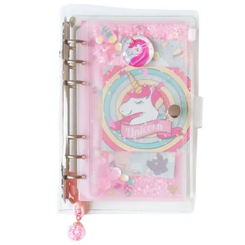 Ružová Sequin Petal Transparentné Jednorožec Notebook nastaviť Sketch Book Cestovné Cestovateľov Bullet Vestník Vzorkovníka Delič Agendy Školy