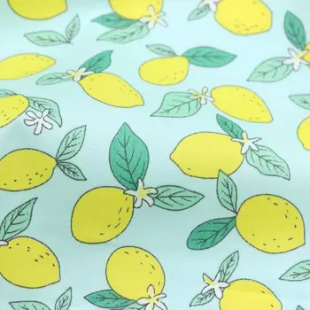 Pol Metra Keper Ovocie Cartoon Citrón Tinktúra Osoba Tlač Textílie Pre Ručné DIY Odev, Šaty Pyžamo Handričkou