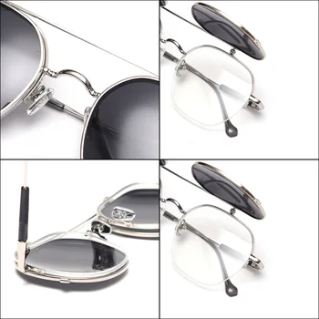 JackJad 2020 Módne Polarizované SteamPunk Štýl Flip Up Slnečné Okuliare Kovové Drapákové Dizajn Značky Slnečné Okuliare Oculos De Sol S32010