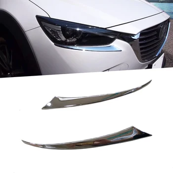 Chrome Časti Hlavy Predné Svetlo na Čítanie Obočie Kryt Výbava vhodné Pre Mazda CX-3 CX 3 2016 2017 2018 2019 CX3 Doplnky, Dekorácie