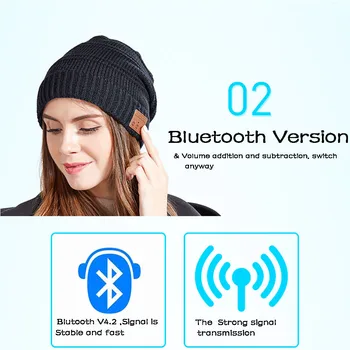 2021 auriculares bluetooth bluetooth Čiapočku Klobúk Hudby Pletený Hat, Cap s Odposluch Stereo Slúchadlá bluetooth slúchadlá