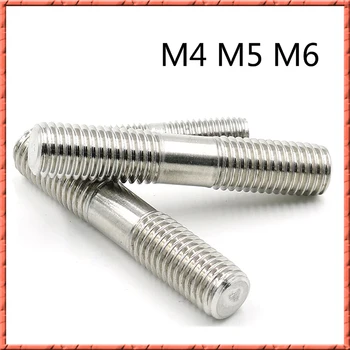 50-100ks/veľa Non-standard prispôsobené M4 M5 M6 Nerezová oceľ dvojité ľavej strane a pravej strane závitové skrutky Zubné tyč skrutky