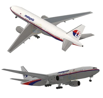3D Papier Model Malaysia Airlines MH370 dopravné Lietadlo Boeing Lietadlo DIY Ručne vyrábané Hračky Ozdoby