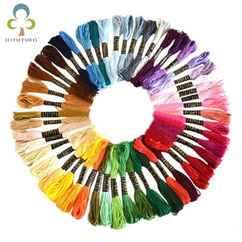 50colors Ručné DIY Vyšívacie Nite Farebné Výšivky Vlákna Domáce Šitie, Ručné závitové LYQ