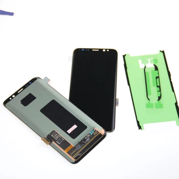 SUPER AMOLED Pre Samsung S8 G950 LCD SAMSUNG GALAXY S8 Displej G950 G950F Dotykový Displej Digitalizátorom.