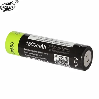 ZNTER 3,7 V 18650 Batéria 1500mAh USB Nabíjateľné kontakty batérie 18650 Lítium-Polymérová Batéria Pre RC Vysielač Časti Drop shipping