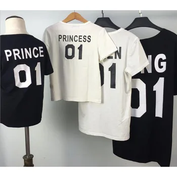 Rodina Pozrieť Krátke Rukávy T-shirt Otec, Syn, Matka a Dcéra Oblečenie 01 Kráľ, Kráľovná, Princezná, Princ Rodiny Zodpovedajúce Oblečenie