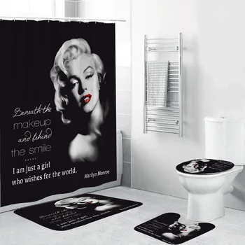 Kúpeľňa produkty sprchový záves marilyn monroe textílie Vaňa opony nepremokavé 3d sprchové závesy kúpeľňové doplnky dekor