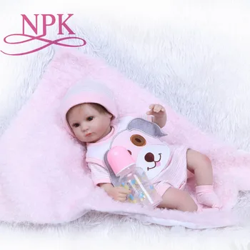 NPK Reborn Baby Doll Realistické Mäkké silikónové Znovuzrodené Deti Dievča 40 cm Rozkošný Bebe Deti Brinquedos boneca Hračky pre Dievča