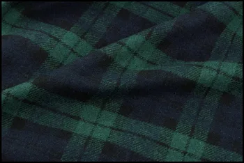 Elegantné klasického Škótskeho koberčeky pšenica krepové dvojité jersey vlnené tkaniny sukne 1m