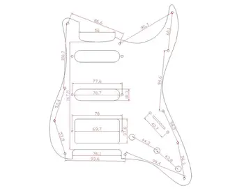 Musiclily SSH 11 Otvor Strat Gitara Pickguard a BackPlate Nastaviť pre Blatník USA/Mexican Standard Strat Štýl, 4Ply korytnačina