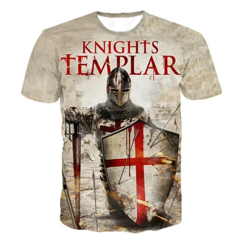 Rytieri Templar 3D Print T Shirt Rytieri Templar Módne Bežné T-shirts Muži Ženy Hip Hop Harajuku Streetwear Tričko Tee Topy