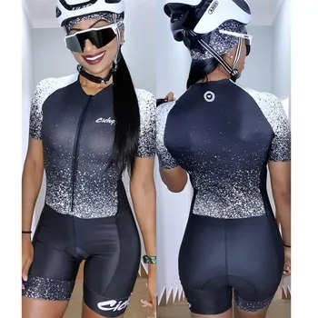 Letné žena jumpsuit ciclopp tím cyklistické skinsuit ropa ciclismo bicykli uniforme triatlon vyhovovali behu speedsuit plavky auta
