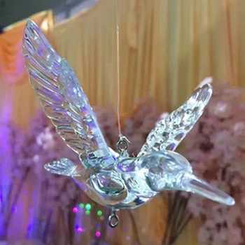 12 Ks Krištáľovo Akryl Vták Plastové Vták Crystal Vtákov Strop Antény Domov Svadobné Fáze Dekorácie, Ozdoby Sen Prívesok