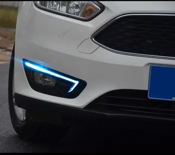 2 ks auto styling pre Ford Focus 4 2016 2017 2018 LED DRL Svetlá pre Denné svietenie Denné svetlo Vodotesný, Hmla Lampa s Žltá