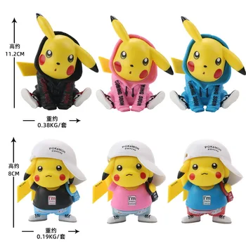 Pokemon hračky 8-11 cm číselné Údaje Bábiky Hračky Zber Pokemon Rôzne Série Trendy Pikachu Model Anime Pre Deti Darček