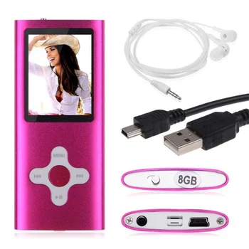 2019 Hot predaj Módnych Nový 8GB Štíhly Digitálny MP4 Prehrávač Hudby MP3 1.8