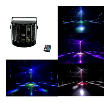 Diaľkové Ovládanie RGBW Mini LED Motýľ S Laserovým Kvet Soward Účinok Svetlo pre Profesionálne Domáce Baviť Disco Party