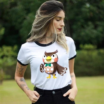 2020 Nové Žien T-Shirt Estetické Vzor Krátkym Rukávom Letné Japonsko Populárne animal crossing Ležérne Módne Tričko Vrchné Oblečenie