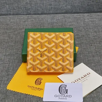 Žltá peňaženka peňaženku 2020 Nový Pes Zubov Krátke pánske Peňaženky, dámske Peňaženky, Multi-Card Sloty Jeseň A v Zime peňaženky