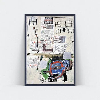 Basquiat Prekročenie Plátno Na Maľovanie Na Stenu Umenia, Tlače, Plagát, Obraz, Dekoratívne Maľby Obývacia Izba Domáce Dekorácie