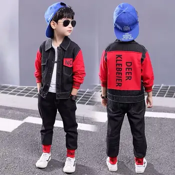 Detské oblečenie chlapec vyhovovali 2020 nové jar a na jeseň jeans denim dvoch-dielny oblek chlapec baby oblek kórejský príliv oblečenie