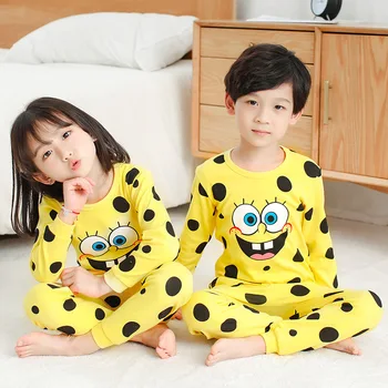 Deti Pyžamá 2019 Jeseň Dievčatá Chlapci Sleepwear Odev Dieťa Dojčenské Oblečenie Zvierat Cartoon Pajama Sady Bavlna detské Pyžamá