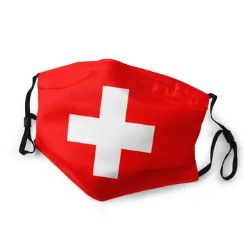 Ochranná maska s filtrom Švajčiarskou Vlajkou (1) proti prachu PM2.5 opätovne dospelých dospievajúce dieťa dievča