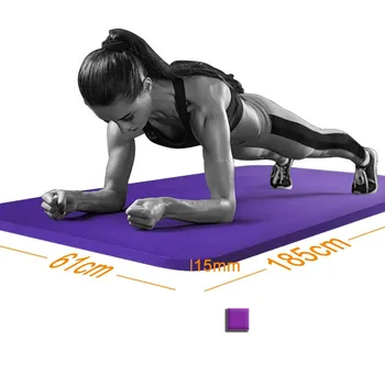 Yoga Mat Cvičenie Pad Domov Non Slip Koberec Mat Pre Začiatočníkov Fitness Gym Rukoväť 15 mm Rohože Zdravie schudnúť Dropshipping#2