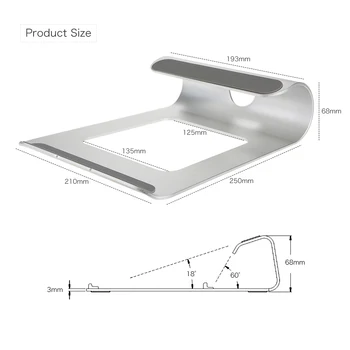 Notebook Stojan Stôl Dock Držiak Držiak Chladiča Chladiacej Podložky pre MacBook Pro/Air/Pad/iPhone/Notebook/Tablet/PC/Smartphone