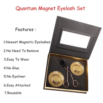1 Pár Kvantovou Magnetickou Mihalnice Sada Magnetických Rias Curler Mäkké Magnet Rias Nastaviť Jednoduché Nosenie Magnetických Riasy Darčeková Sada