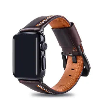 Originálne Kožené pútko pre Apple Hodinky kapela 44 mm 40 mm iwatch kapela 42mm 38mm Šijacie Náramok apple hodinky series 3 4 5 se 6 band