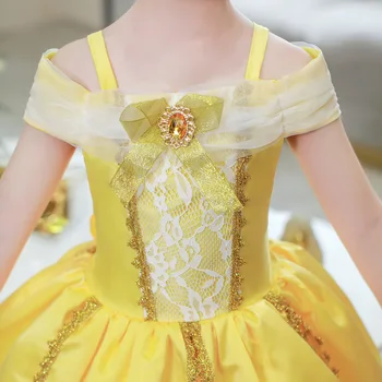 Belle Princezná šaty Kráska A Zviera Šaty halloween narodeniny kostým princezná