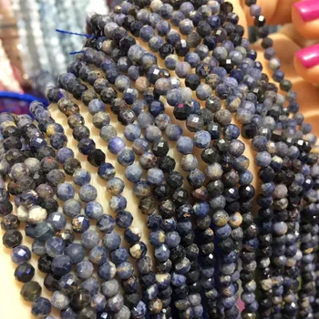 Prírodný Kameň Tvárou Scatter perličiek Zafíry Malé Korálky 4 mm pre Šperky, Takže DIY Náhrdelník Náramok Príslušenstvo