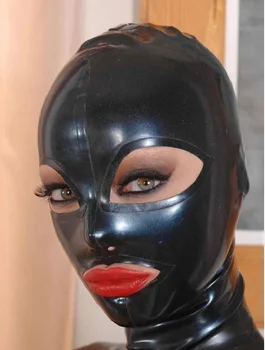 Latex kostýmy, odsávače masky w čierna na zips