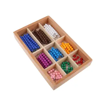 Montessori Materiál Vzdelávacie Drevené Farebné Checker Rada Korálky Matematika Hračky