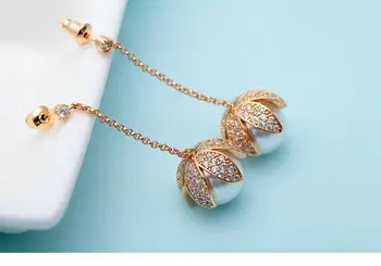 Predaj Módnych šperkov 925 silver Needle názov Náušnice Žena Crystal z Swarovskis Žena Vianočný darček
