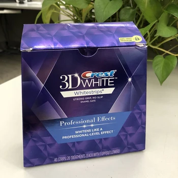 VIP 3D N Biela Whitestrips Bielenie Zubov Kit Ústnej Hygieny Profesionálne Účinky Zubnej Starostlivosti Originál 40 Pásy 20Pouch