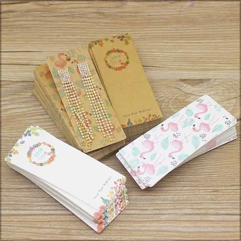 Papierové karty DIY 100ks Ďakujeme, že ste už náušnice package karty farebné tlač vtákov drop ručne vyrobené s láskou náušnice package karty